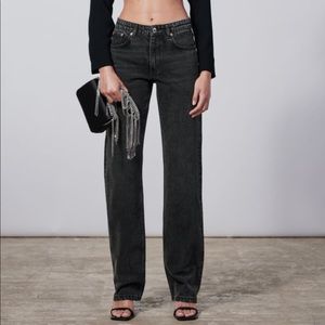 ZARA MID WAIST STRAIGHT JEANS